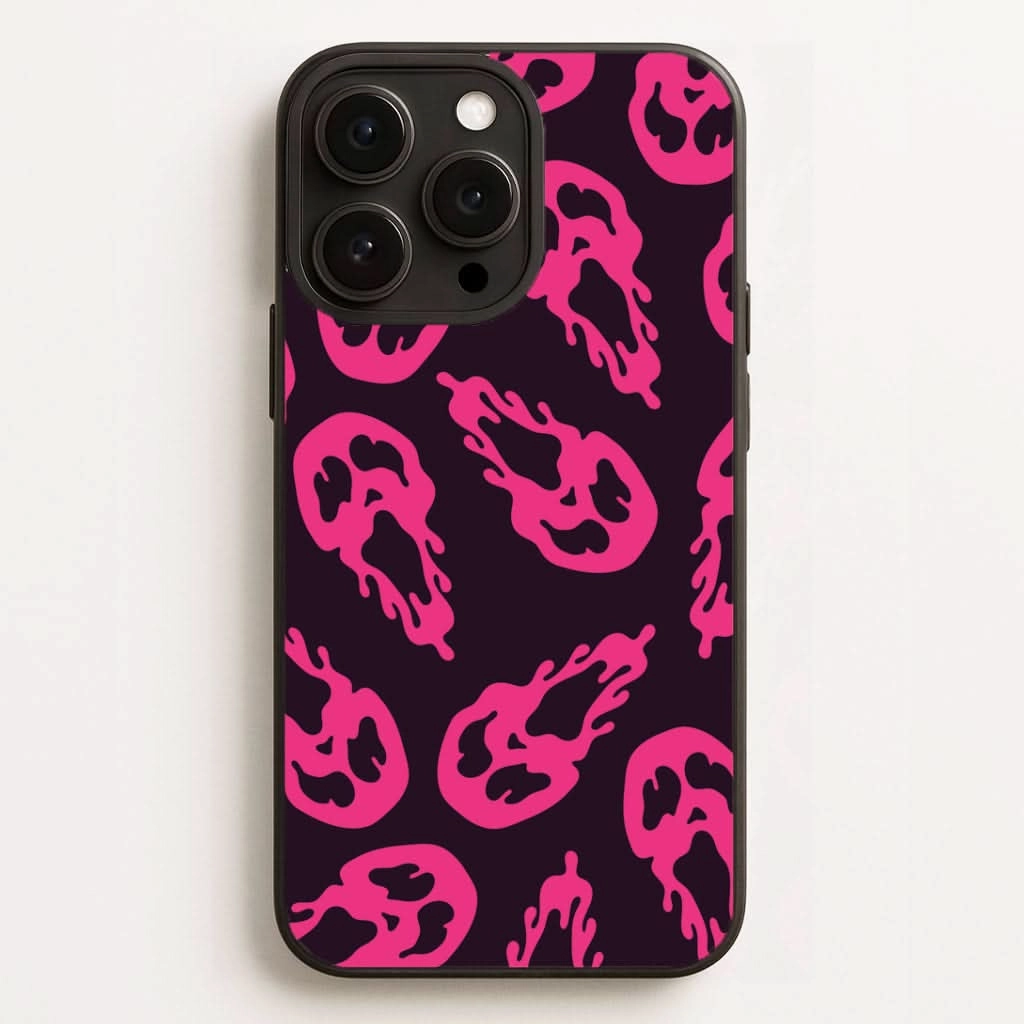 Portable Fit Soft Edging Trippy Ghost Face Pattern Phone Case