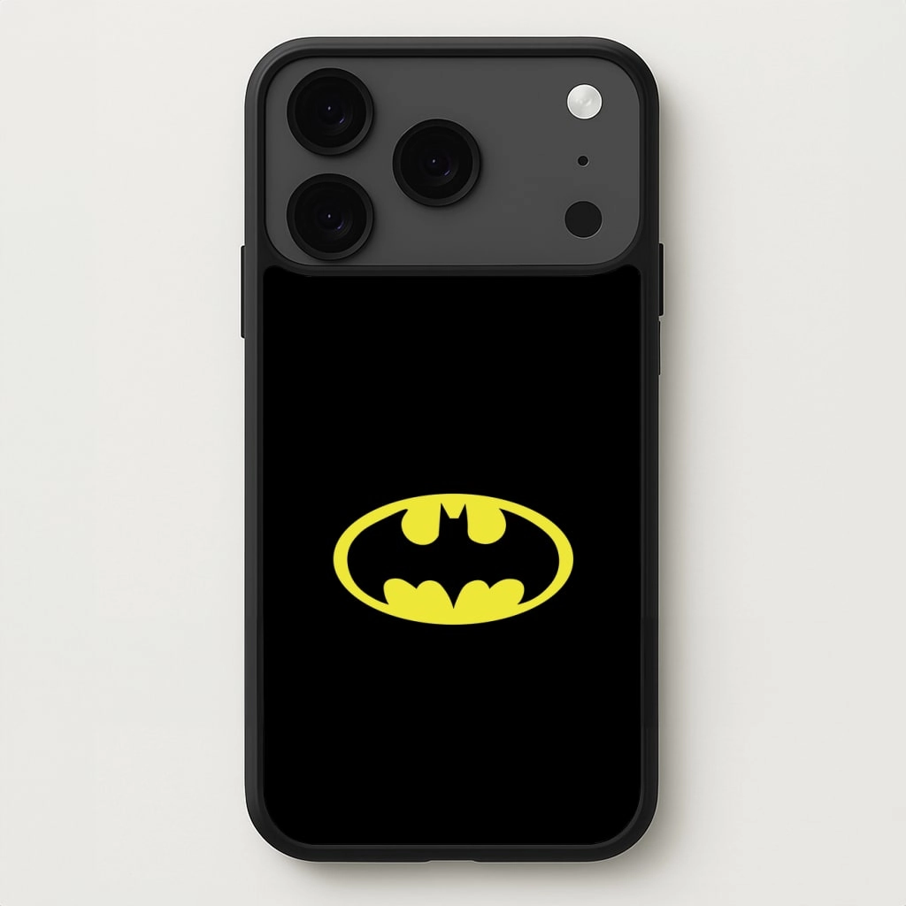 Black Bat Superhero Logo Phone Case Trendy Finish