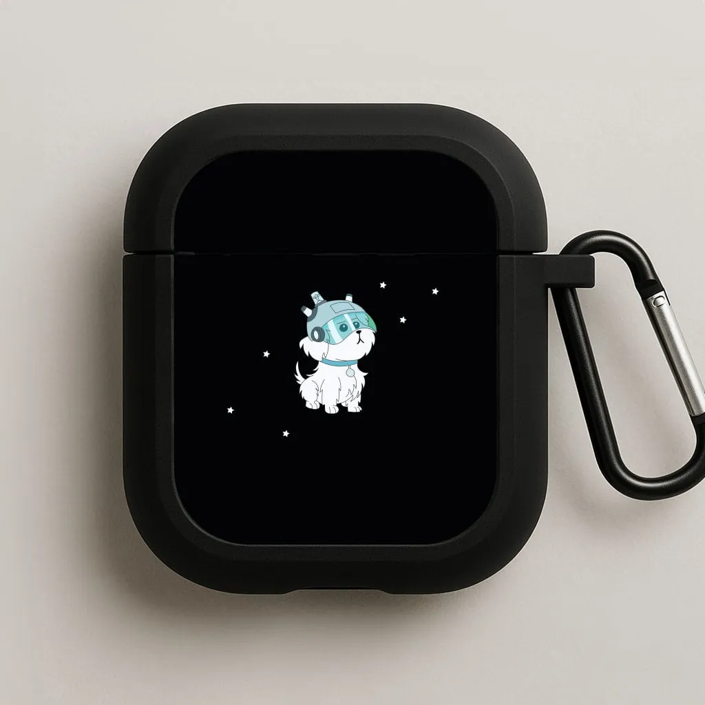 Portable Handy Pouch Trendy Rubber Case Space Dog - RAM AirPods Case