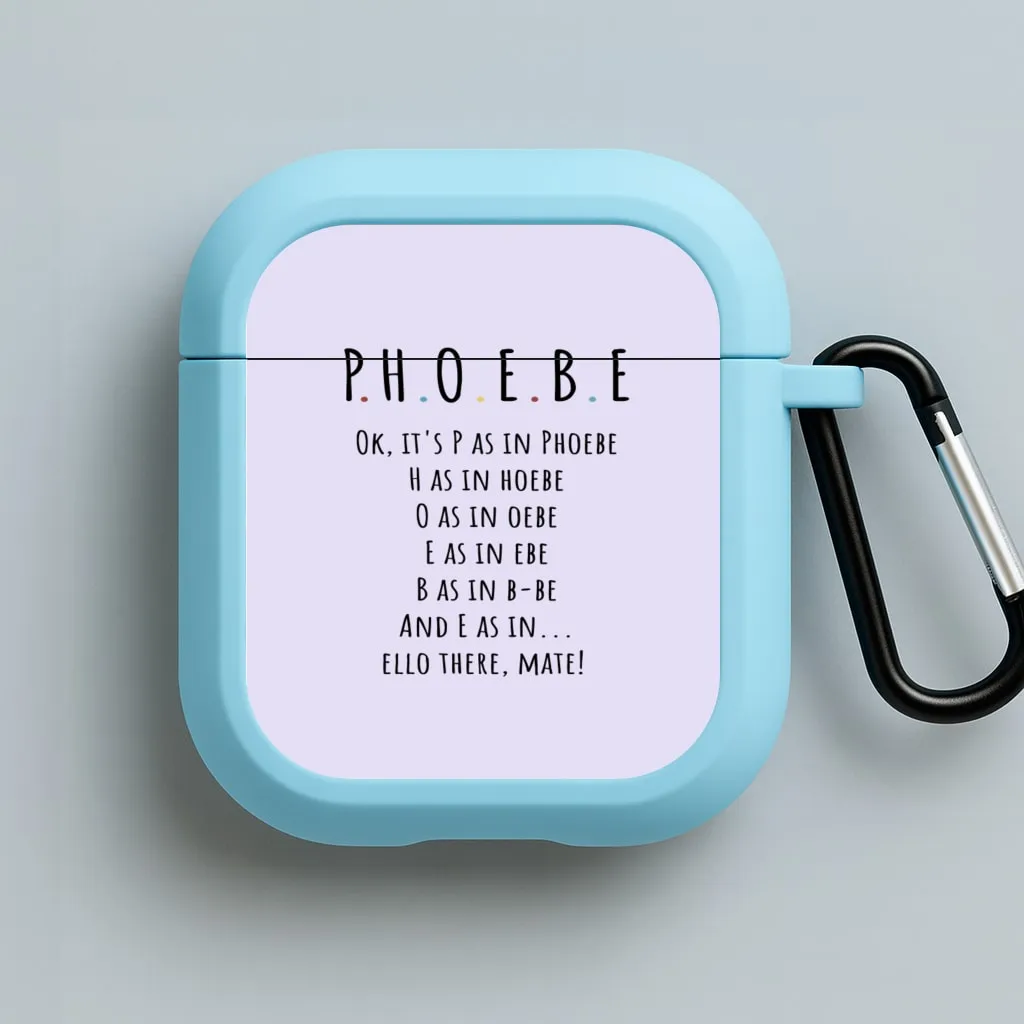 vivid gradient soft travel airpods protector Spelling Phoebe AirPods Case
