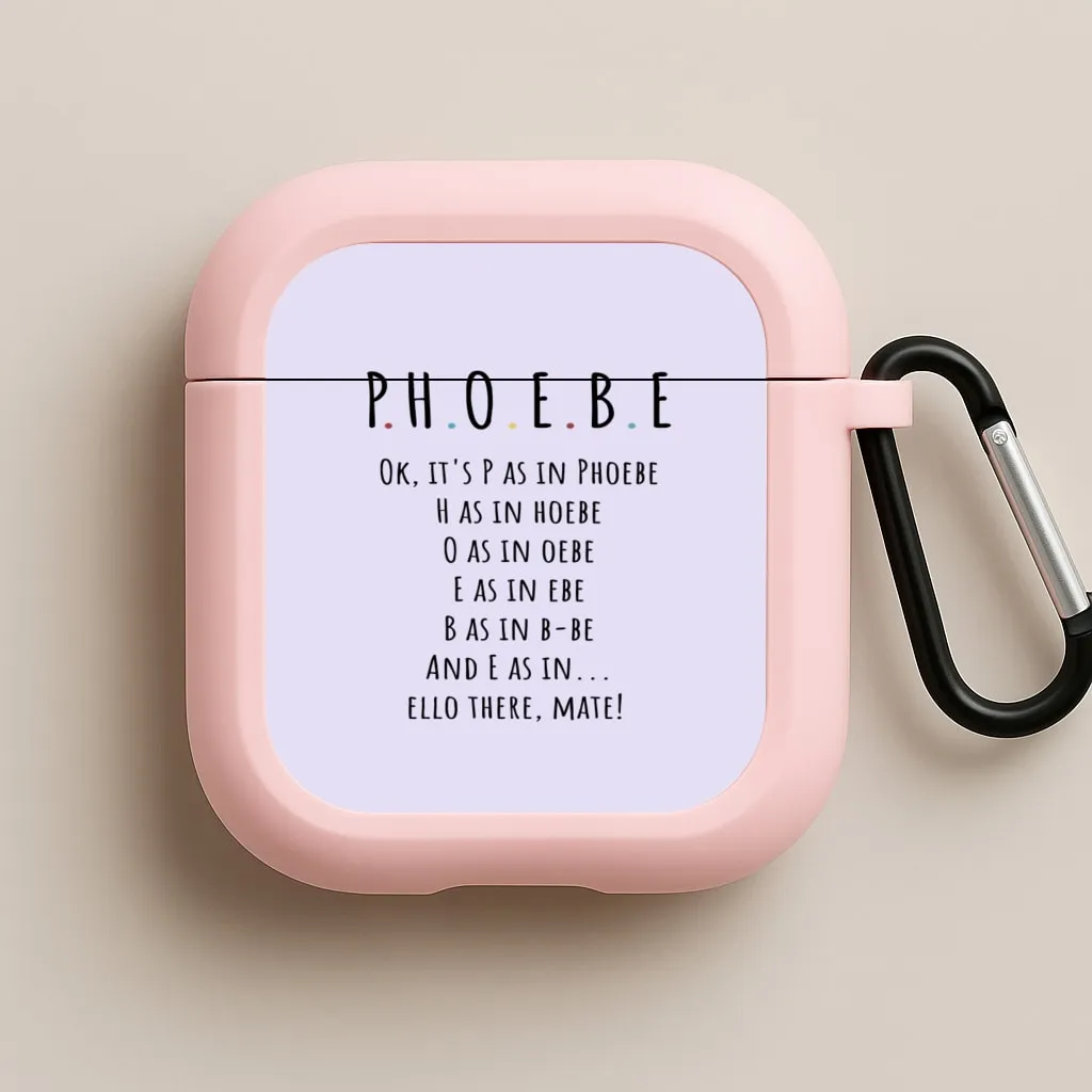 soft matte gradient airpods shell Spelling Phoebe AirPods Case