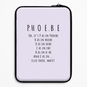 Spelling Phoebe Laptop Sleeve Drop Defense Rugged Look Finish