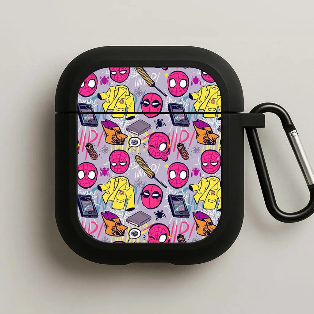 Spiderman Pattern AirPods Case Compact Sport Organizer