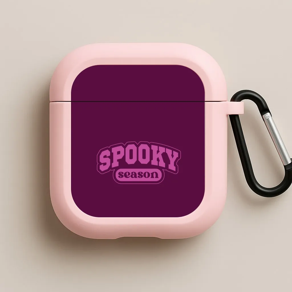 Wireless Charging Protector Spooky Season Varsity AirPods Case