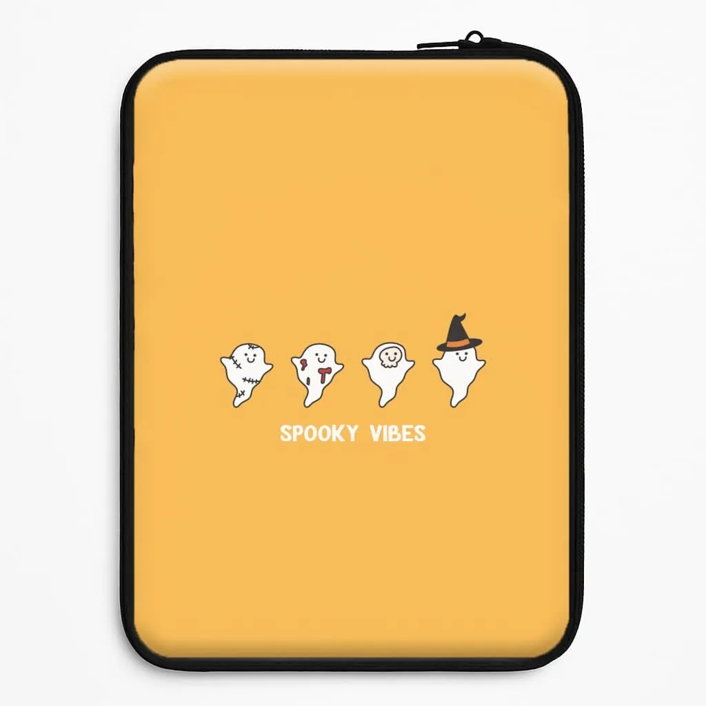 Glossy Look Spooky Vibes Ghosties II Laptop Sleeve