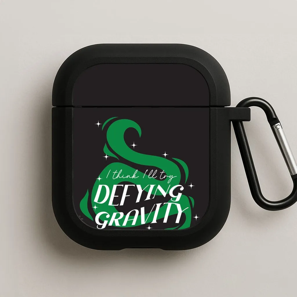 Creative Travel Bag anti shock earbuds cover I Think I'll Try Defying Gravity AirPods Case