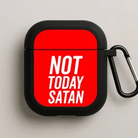 impact resistant airpods cover Red Not Today Satan - Drag Queen's Drag Race AirPods Case