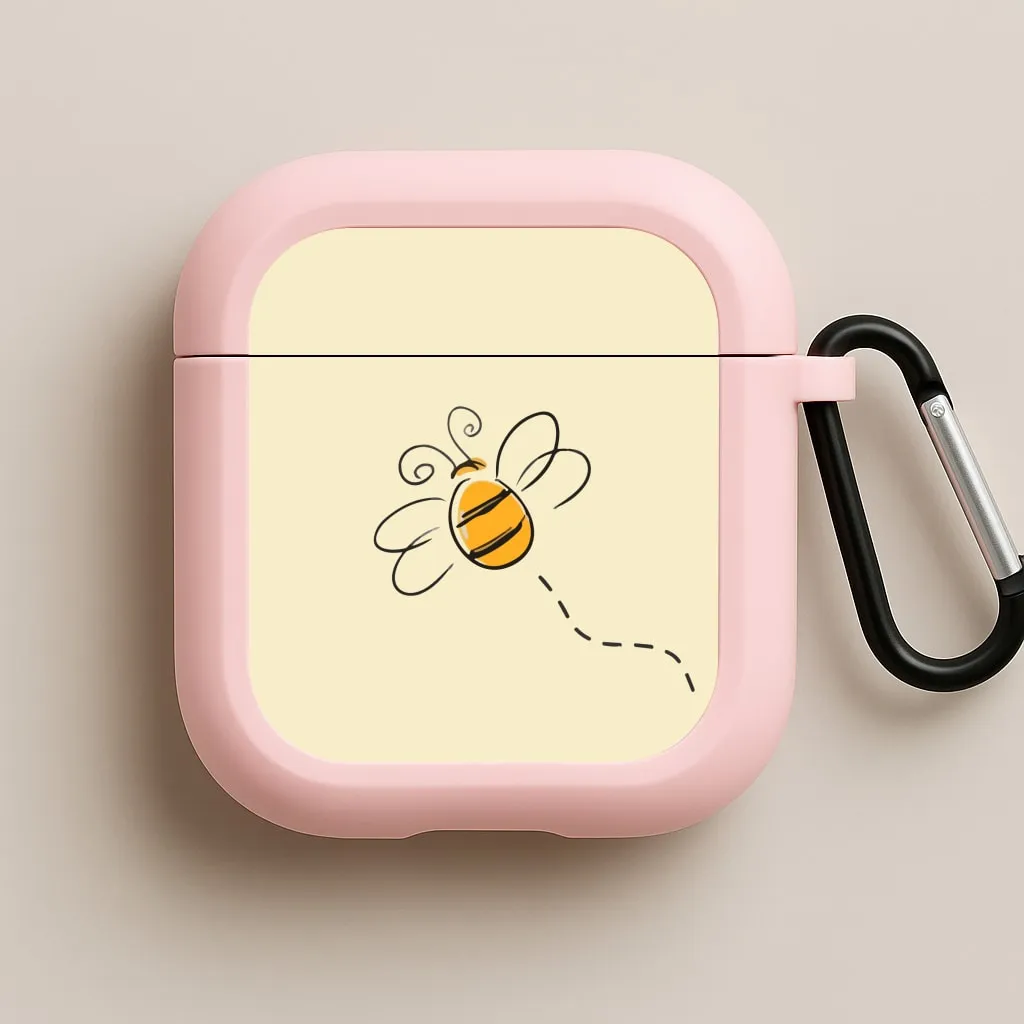 Compact Audio Storage Spring Bee AirPods Case