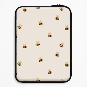 Spring Bee Pattern Laptop Sleeve Minimal Grip Glossy Texture
