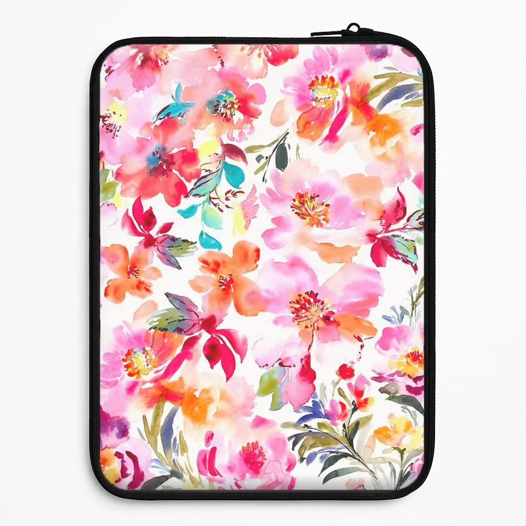 Spring Floral Pattern Laptop Sleeve daily protection Casual Look
