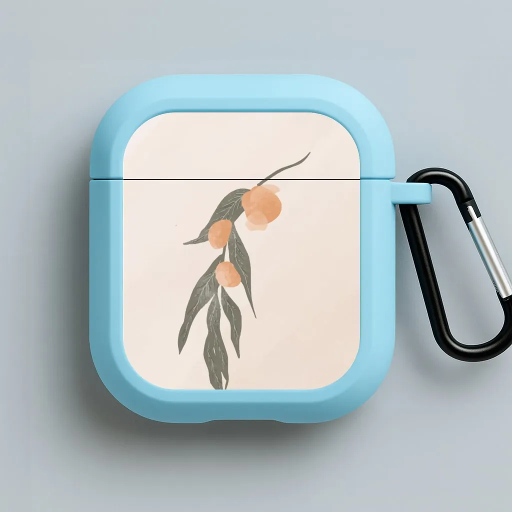 Durable Rubber Case Spring Peaches AirPods Case