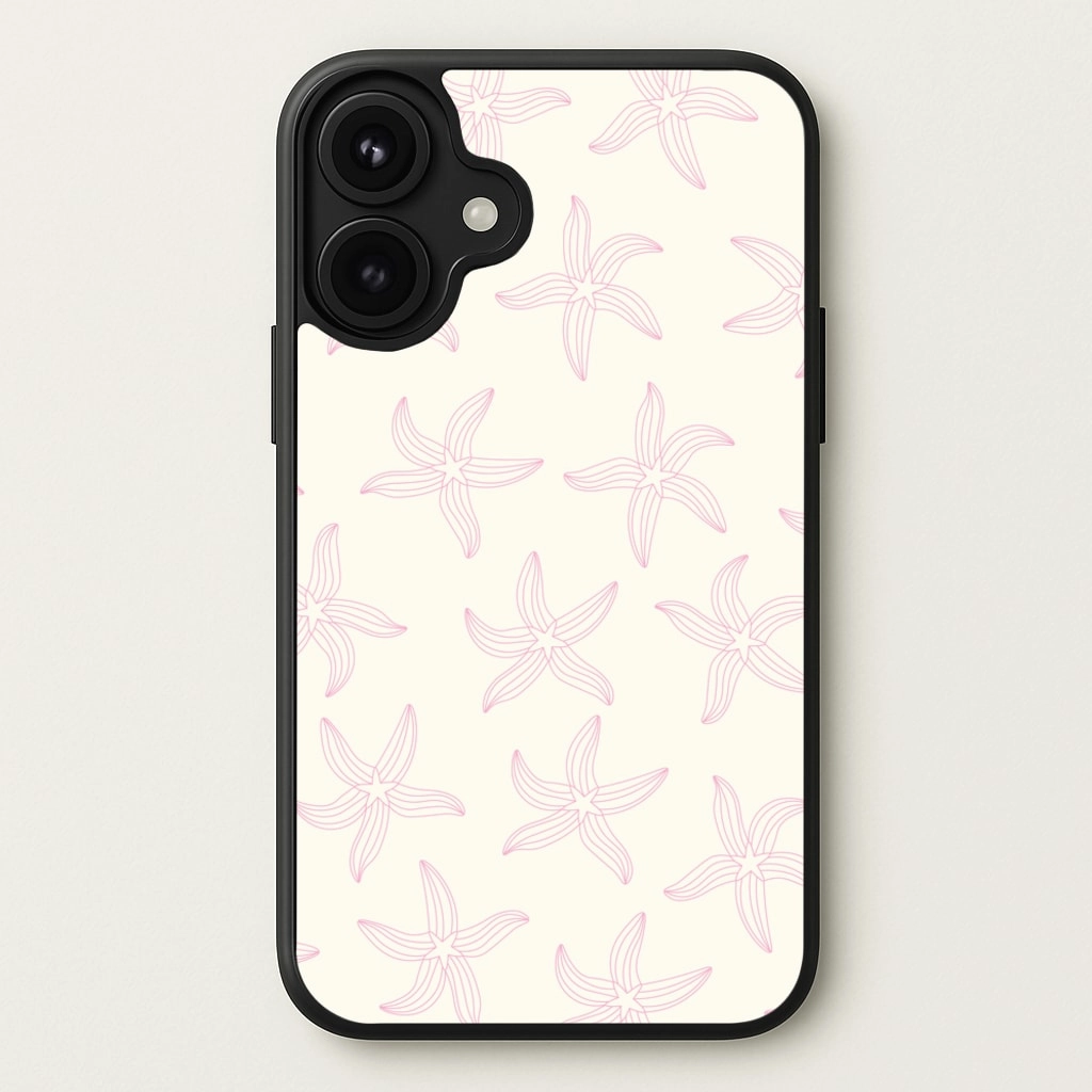 Hybrid Edge Finish Starfish Pattern - Sealife Phone Case