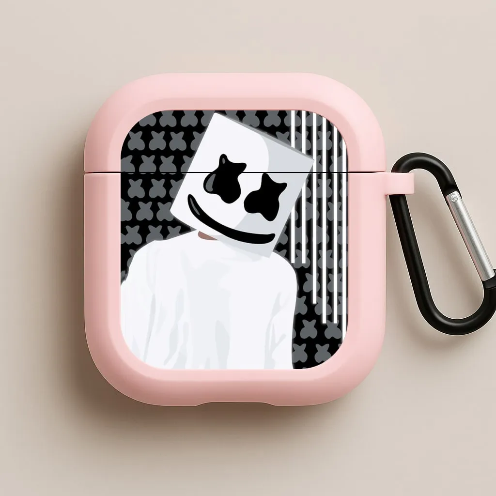 Stars And Stripes - White Helmet DJ AirPods Case Fashionable Charging Sleeve