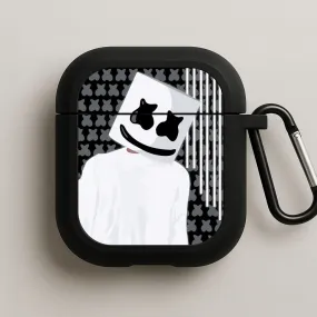 Stars And Stripes - White Helmet DJ AirPods Case strong anti slip coating