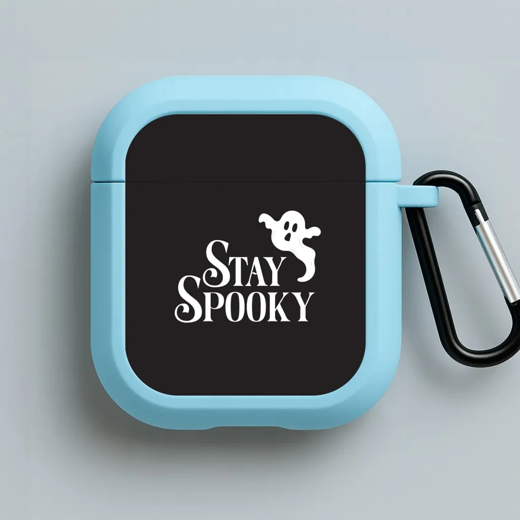 vibrant silicone airpods case Stay Spooky  AirPods Case