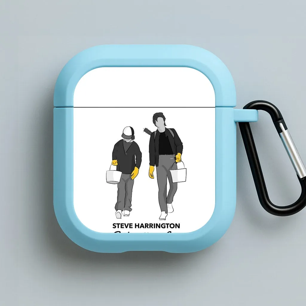 Steve Harrington Babysitting Co AirPods Case Wireless Audio Storage lightweight sporty hybrid shell