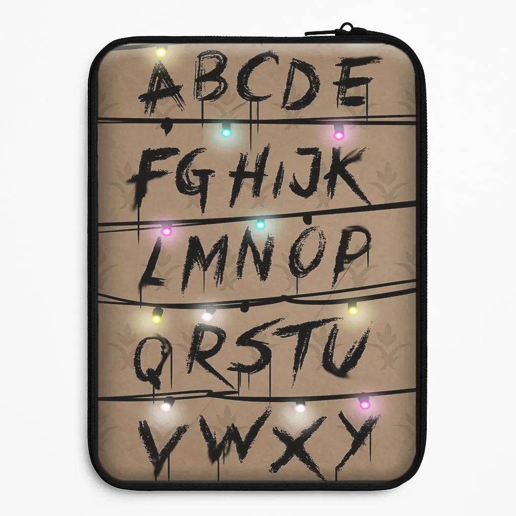 Stranger Alphabet Wall Laptop Sleeve Minimal Form Wireless Compatible
