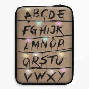 Stranger Alphabet Wall Laptop Sleeve Minimal Form Wireless Compatible