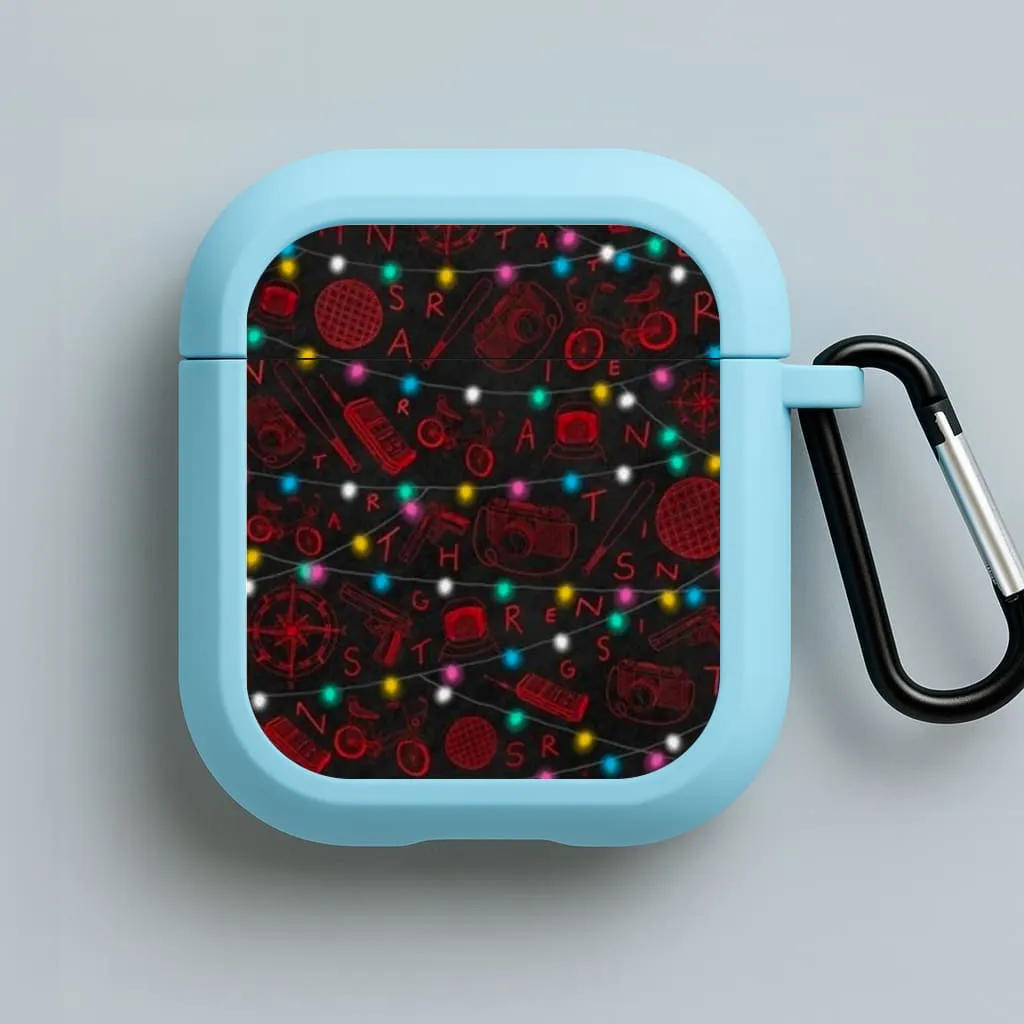 Durable Gadget Case Stranger Red Illustrations AirPods Case