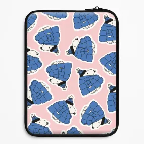 Luxury Finish Texture Cartoon Beagle Puffer Jacket Pattern Laptop Sleeve