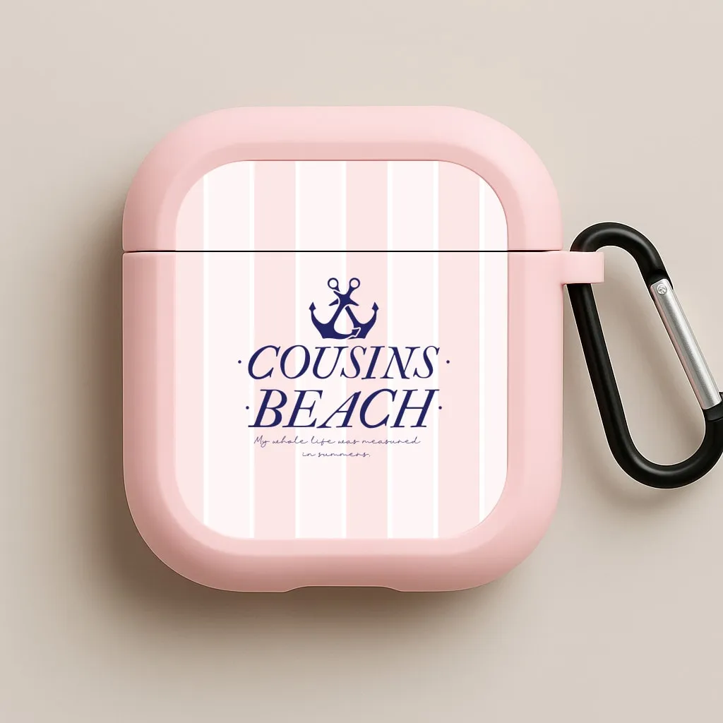 Stripes Cousin Beach AirPods Case compact design earbuds case
