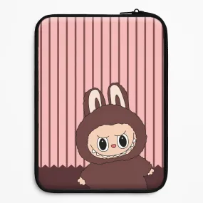 Compact Design Stripey Cute Brown Monster Laptop Sleeve
