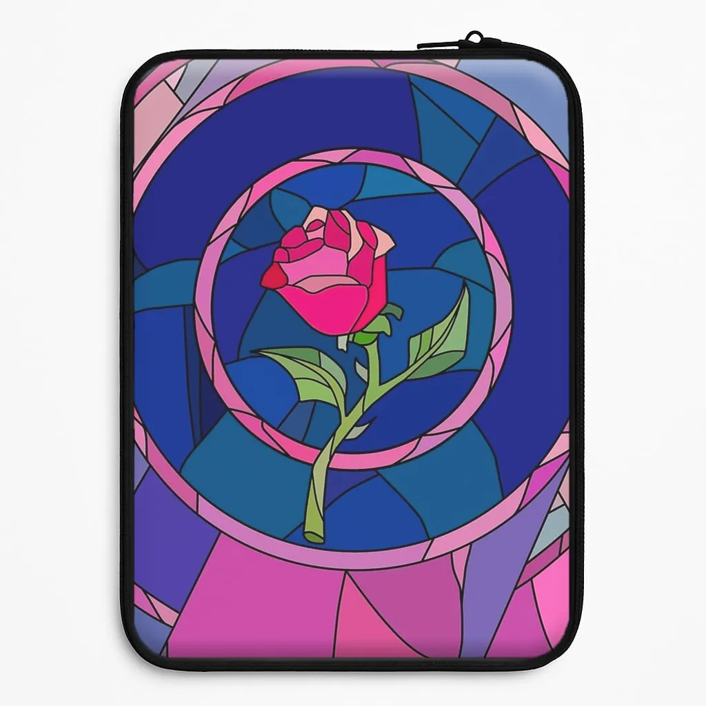 Protective Texture Finish Glass Rose - Beauty Laptop Sleeve