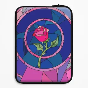 Protective Texture Finish Glass Rose - Beauty Laptop Sleeve