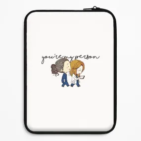 Durable Edge Finish You're My Person Cartoon - Grey's Laptop Sleeve