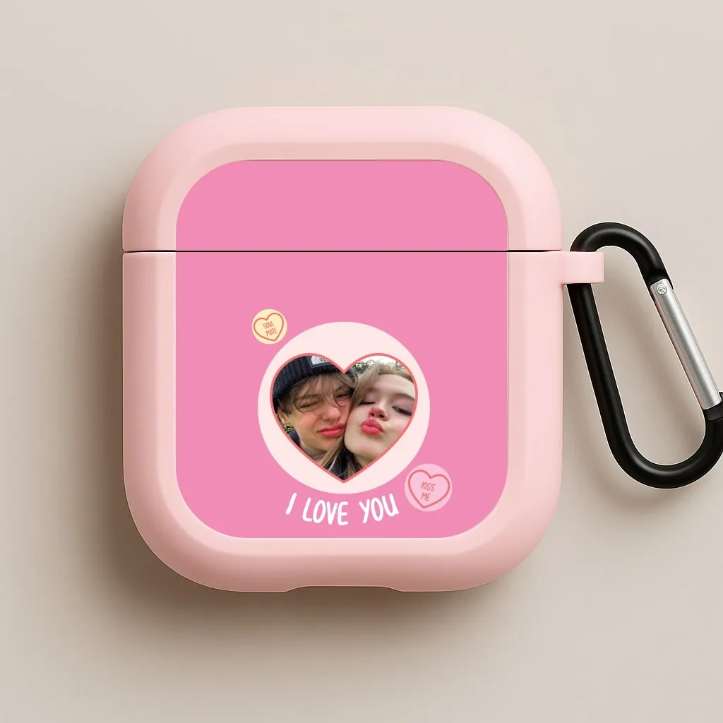 I Love You - Personalised Couples AirPods Case sports style travel airpods case sleek ergonomic pocket airpods cover