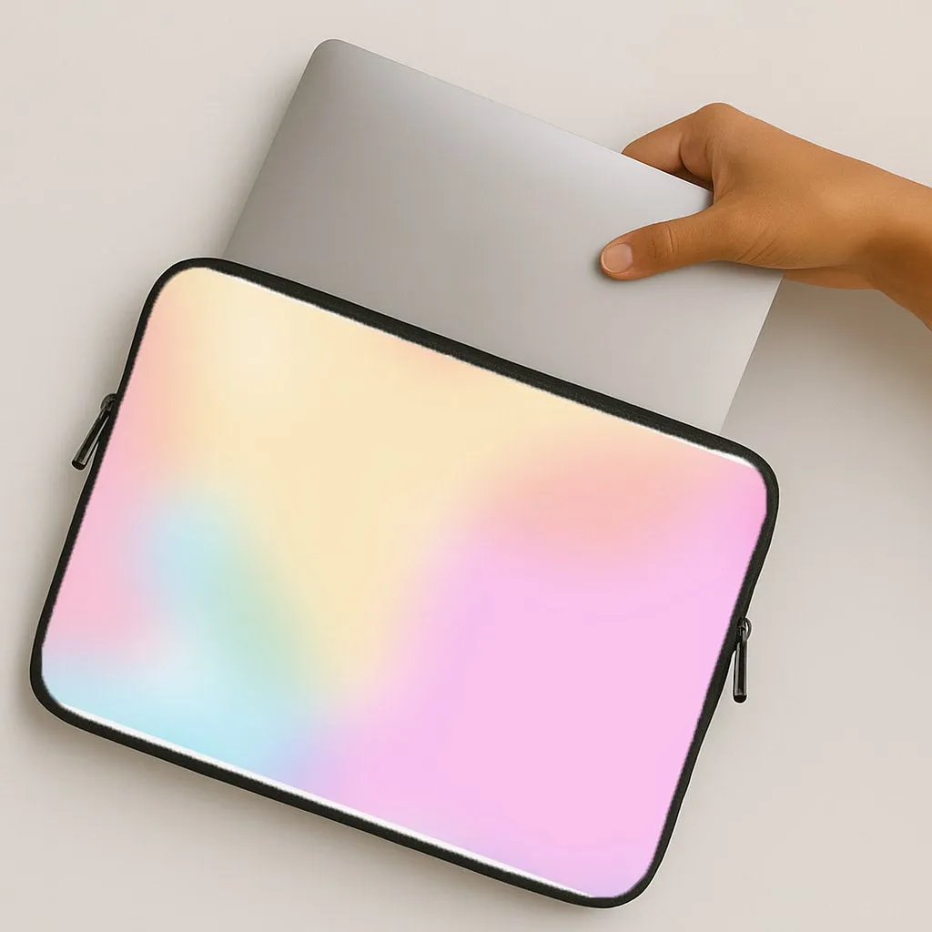 Button Cover Pastel Clouds Pattern Laptop Sleeve