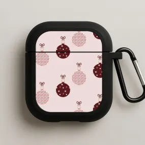 Christmas Bauble Pattern AirPods Case compact clip-on airpods case