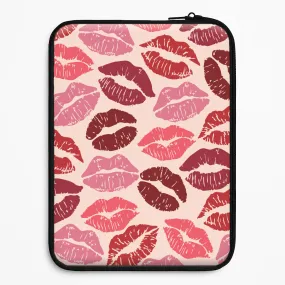 Vivid Surface Minimal Pattern Valentine's Lips Pattern Laptop Sleeve