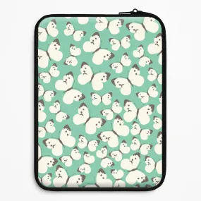 Perfect Fit White Butterfly - Butterfly Patterns Laptop Sleeve