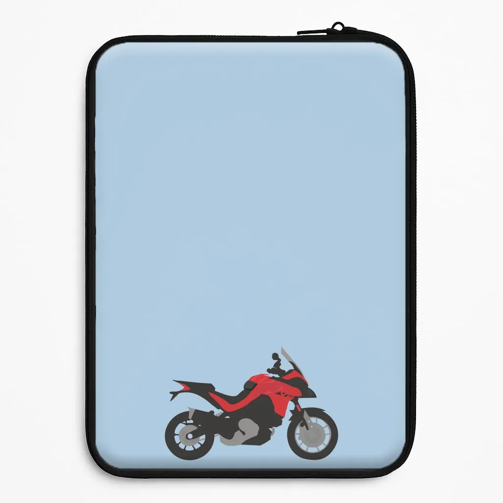 Red Motorbike - Motorbike Laptop Sleeve Durable Texture Layer