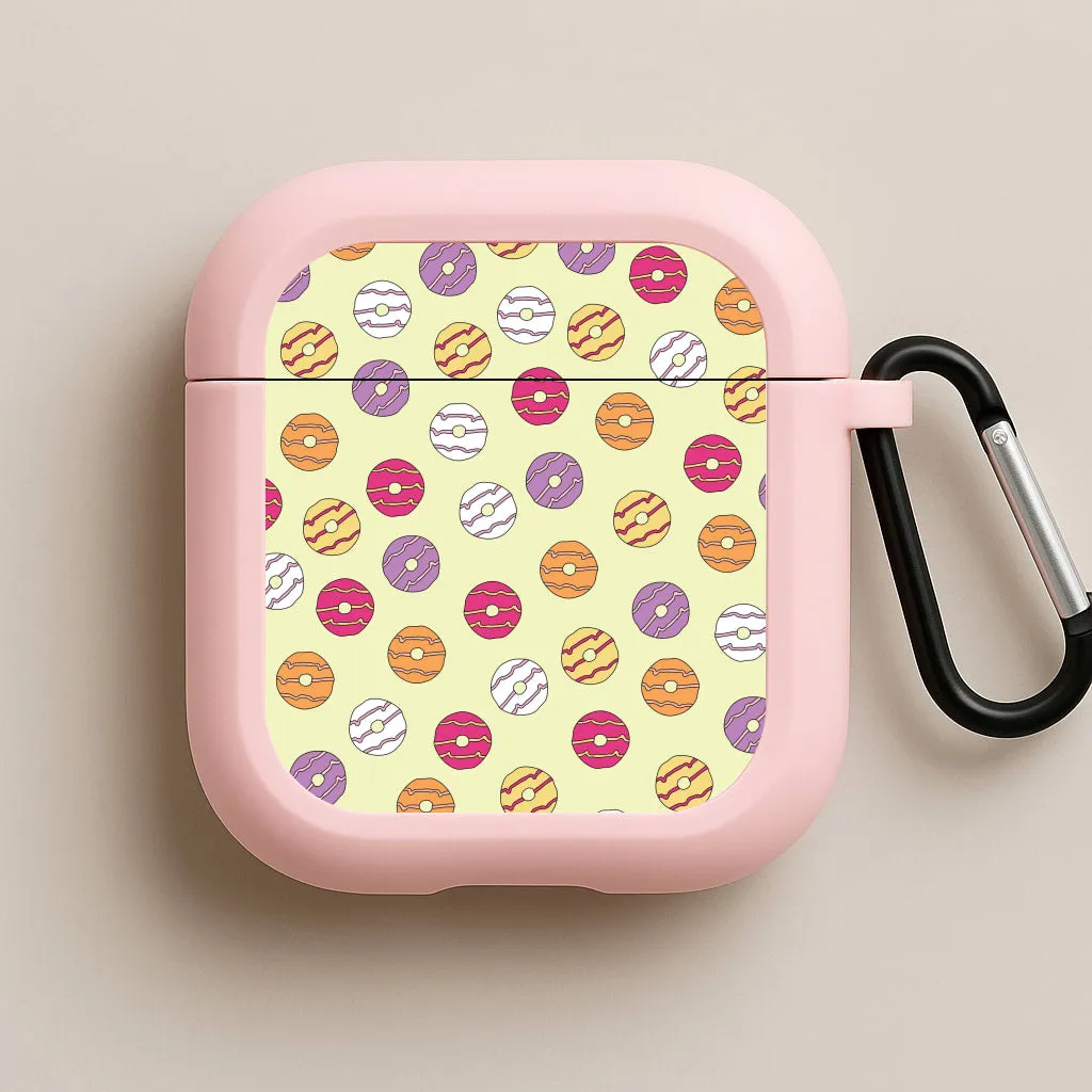 Party Rings - Biscuits Patterns AirPods Case custom logo silicone airpods shell portable gradient commuter airpods protector
