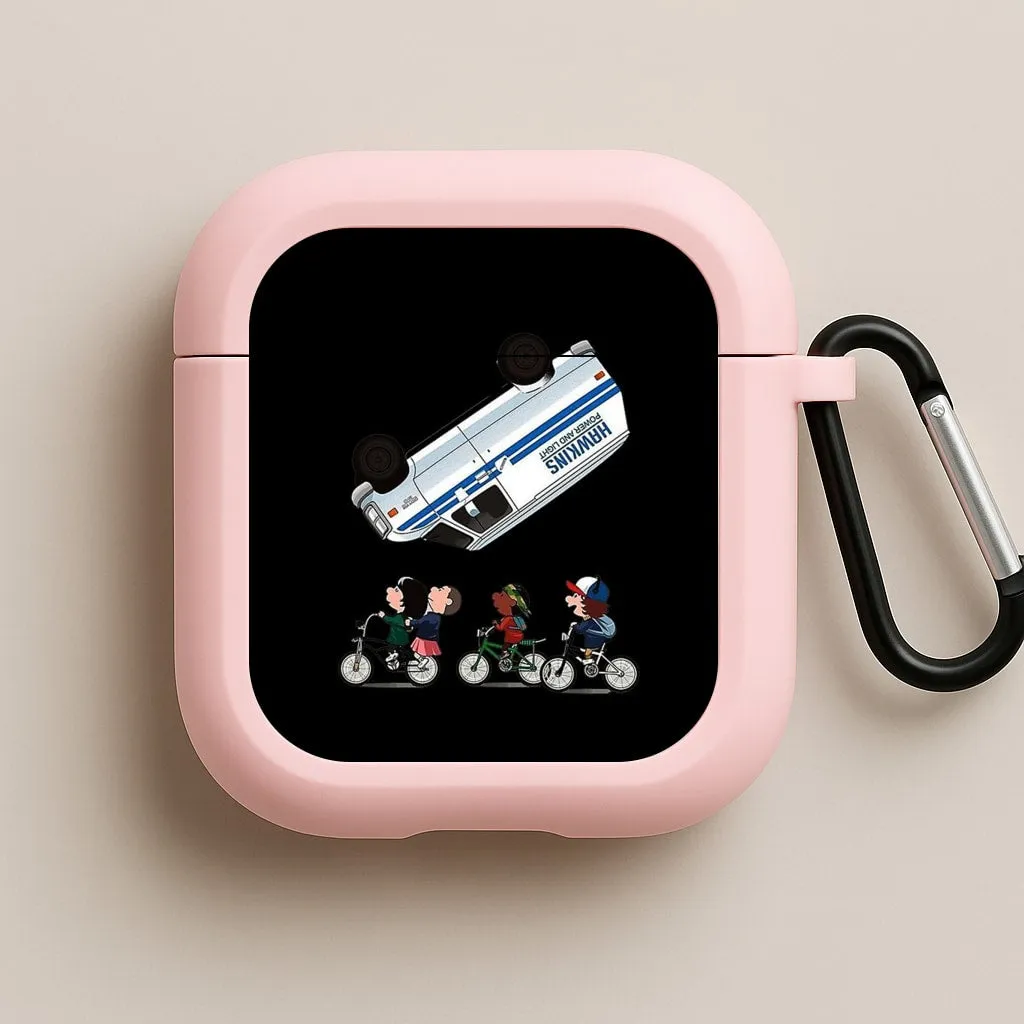 Portable Compact Shell soft touch silicone shell Van Flip AirPods Case