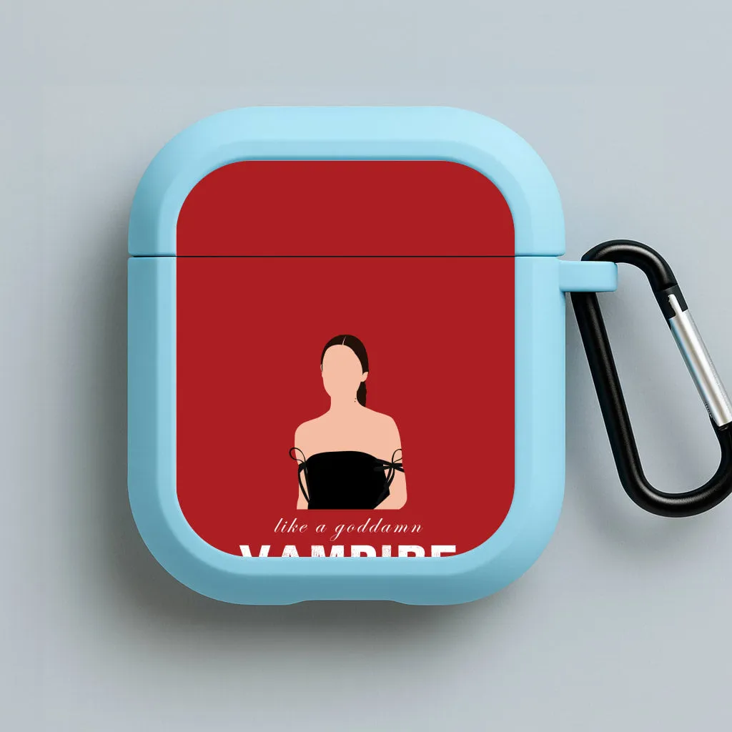 minimalist sporty leather airpods protector Goddamn Vampire AirPods Case