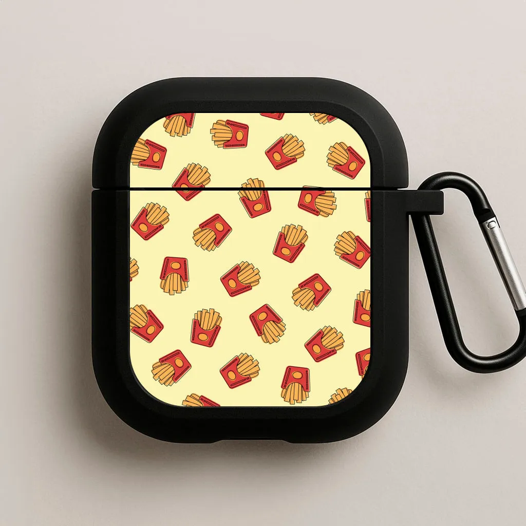 Custom Pattern Shell Soft Feel Material Fries - Fast Food Patterns AirPods Case