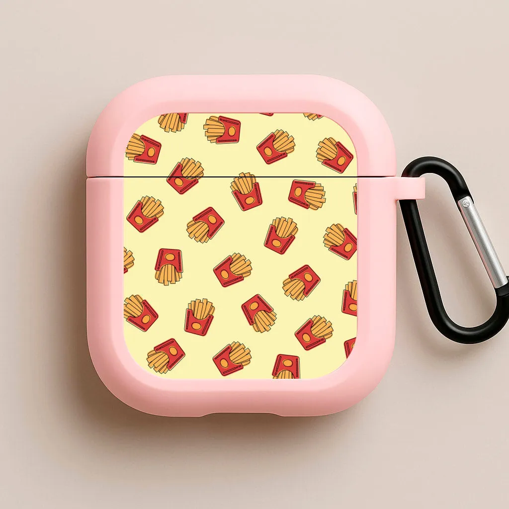 Fries - Fast Food Patterns AirPods Case anti impact airpods case Trendy Lifestyle Storage