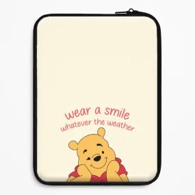 Wear A Smile Whatever The Weather  Laptop Sleeve dust protection Patterned Design