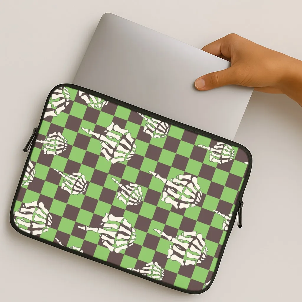 Protective Corner Green Middle Finger Laptop Sleeve