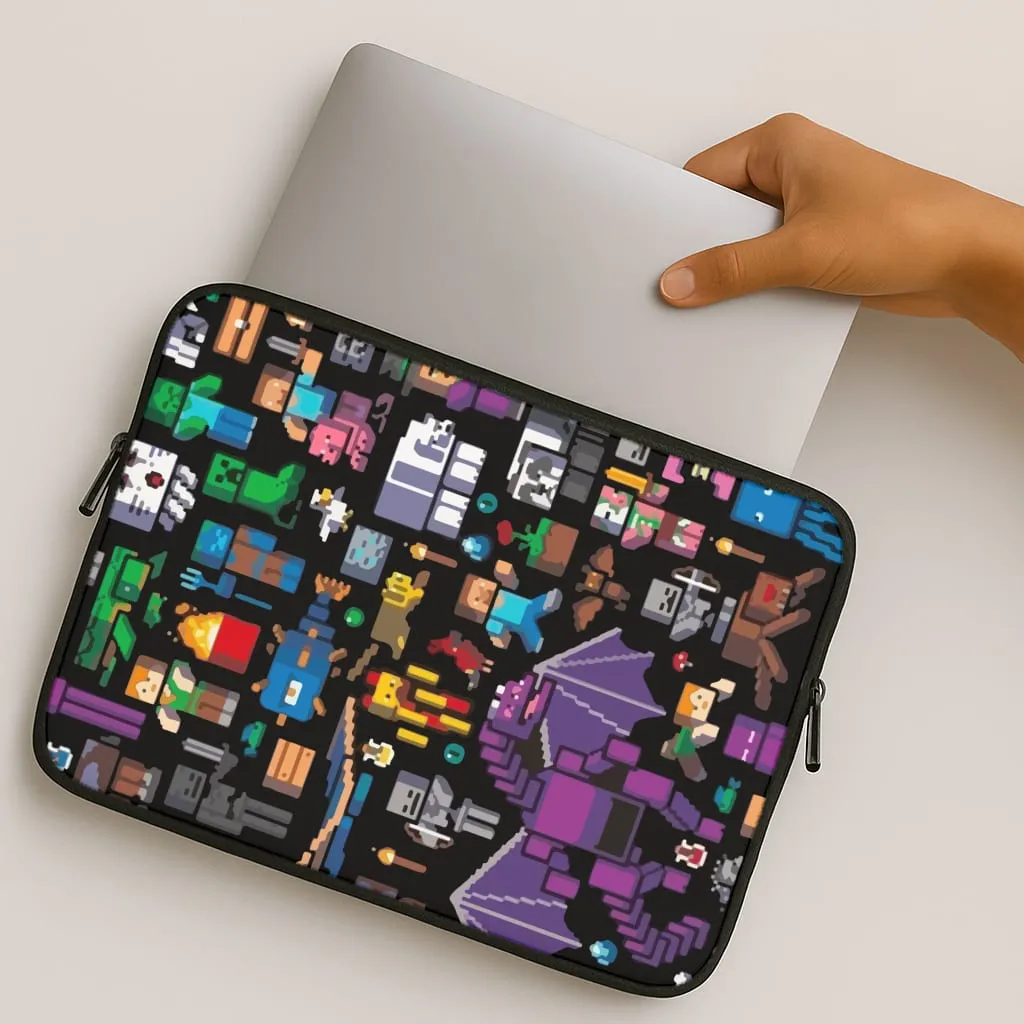 Mining Collage Laptop Sleeve Shockproof Edge