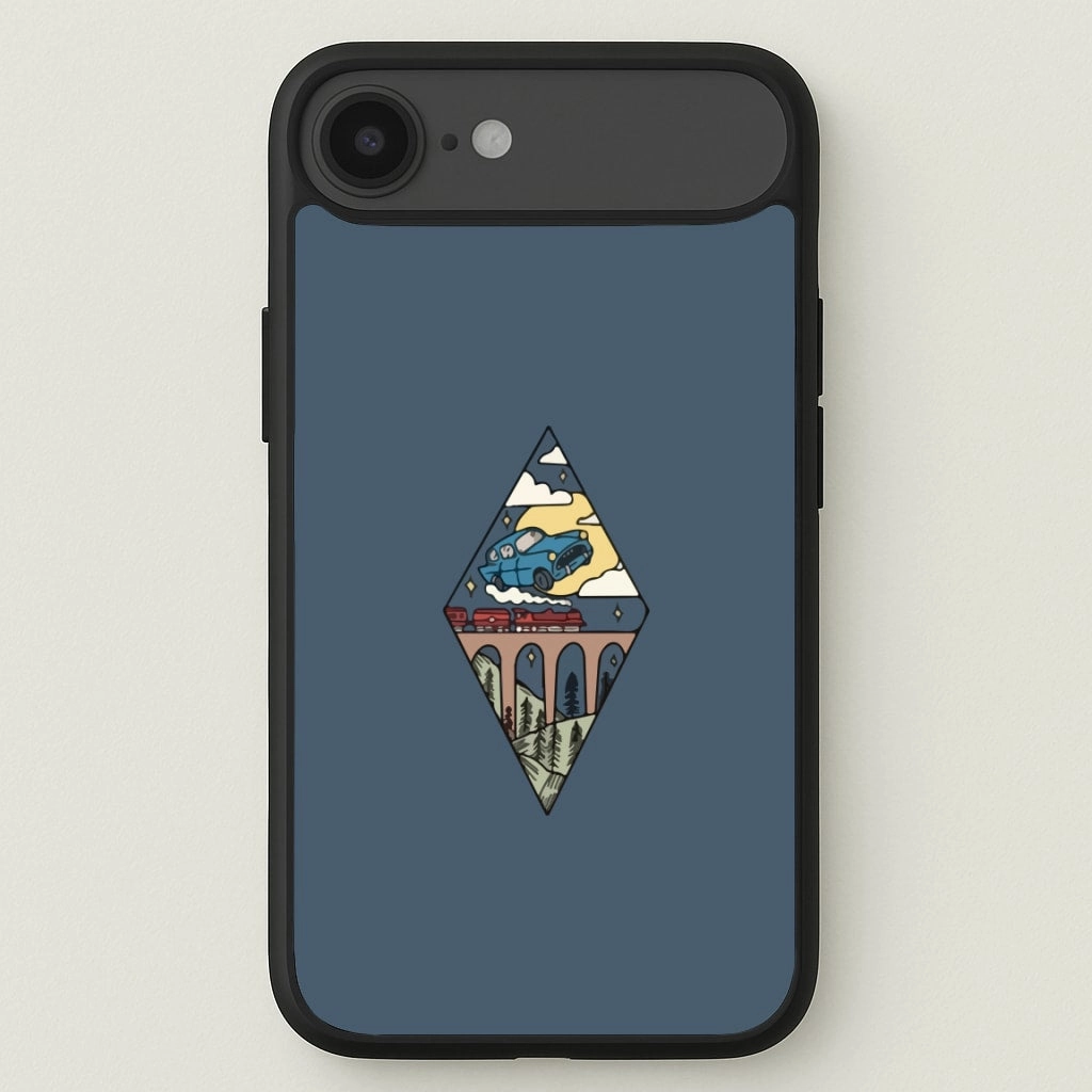 Vibrant Finish Flying Car Phone Case