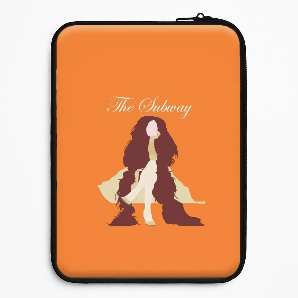 Subway Orange Laptop Sleeve Stylish Edge Hybrid Grip