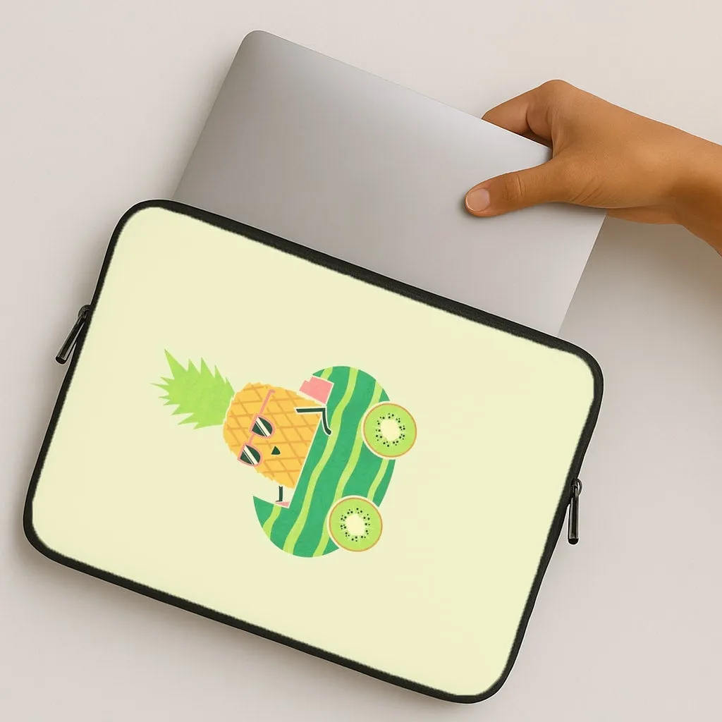 Summer Drive Pineapple Laptop Sleeve Soft Build Texture Creative Pattern