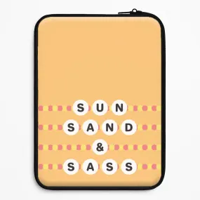 Durable Coating Sun, Sand And Sass Laptop Sleeve