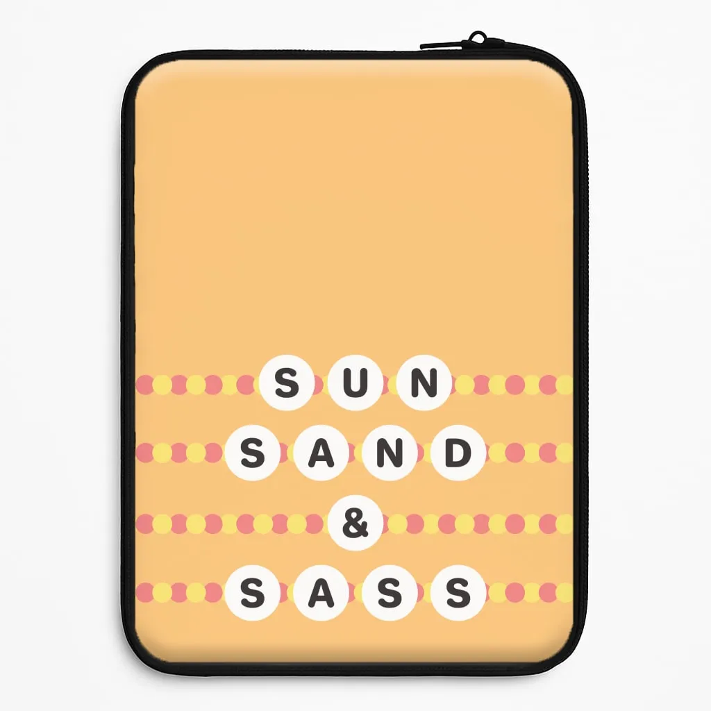 Durable Coating Sun, Sand And Sass Laptop Sleeve