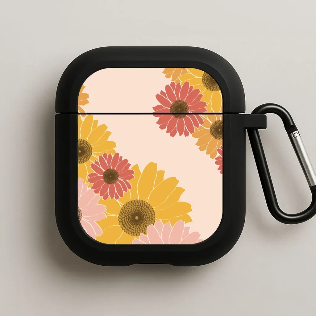 Sunflower Floral Pattern AirPods Case everyday fashion shell