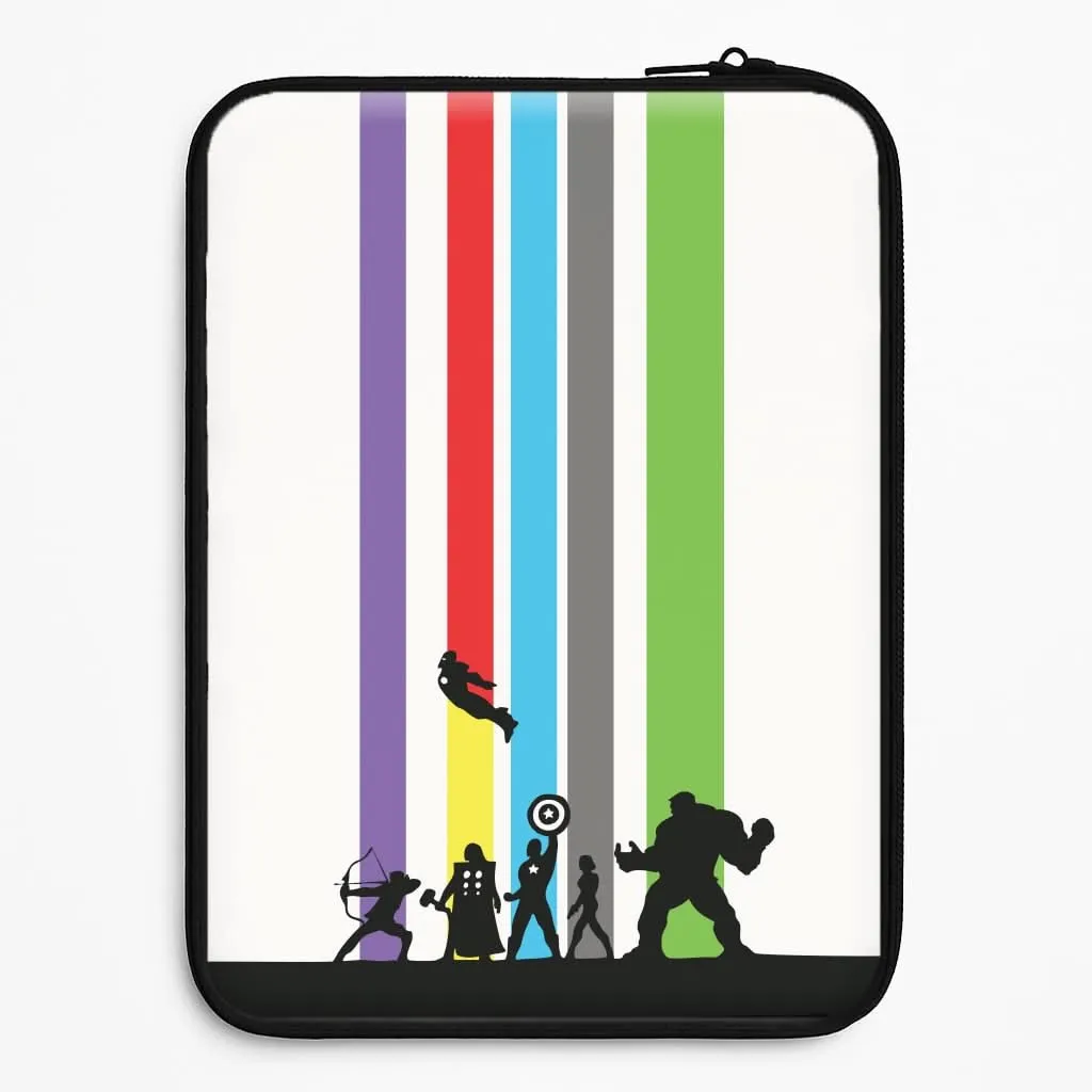 Everyday Use Hybrid Shield Superhero Team Silhouette Laptop Sleeve